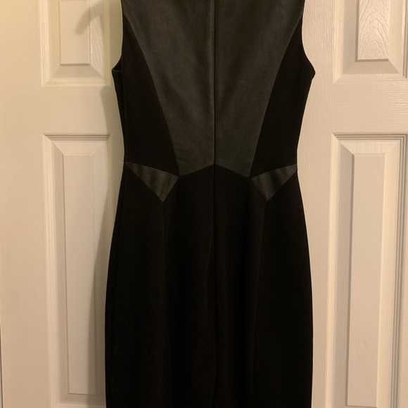 Karen Millen faux leather panel dress size 6 US - Picture 5 of 9